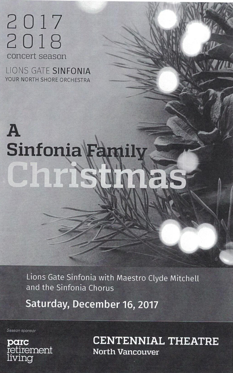 A Sinfonia Family Christmas with Lions Gate Sinfonia