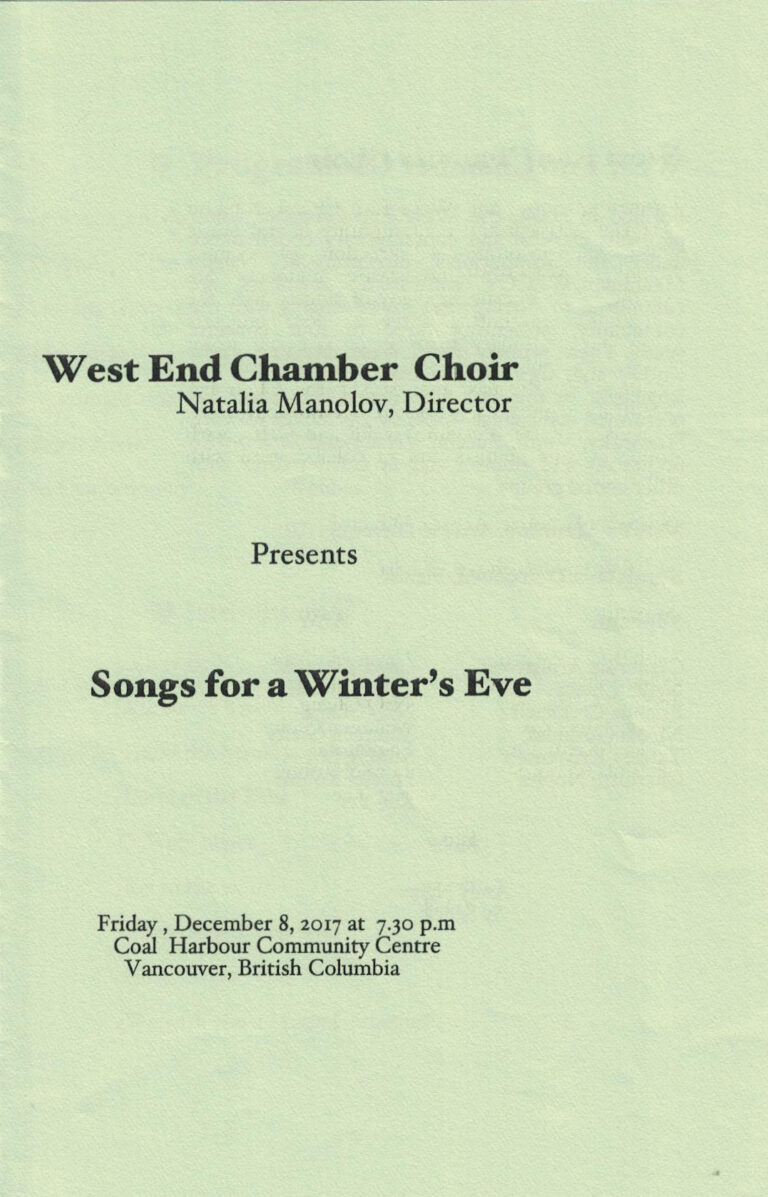 Songs of a Winter’s Eve