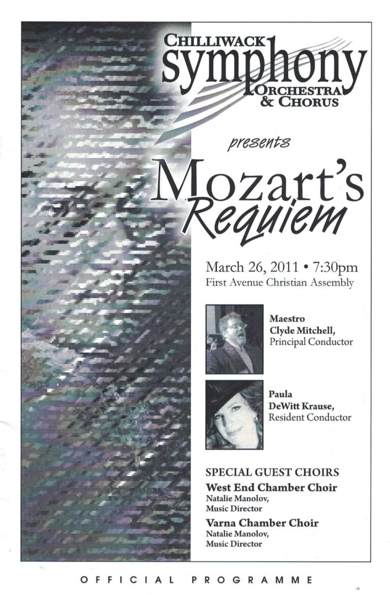 Mozart – Requiem with Chilliwack Symphony Orchestra