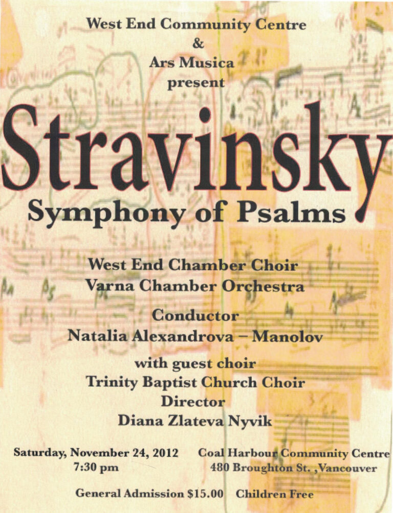 Stravinsky – Symphony of Psalms with Varna Chamber Orchestra